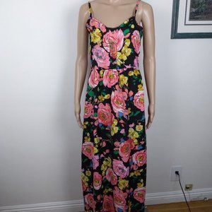 💥 EUC Peaches & Cream Floral Spaghetti Strap Dress